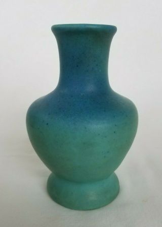 Vintage Van Briggle Pottery Vase Matte Blue/ Green,  Signed,  Marked 49 3