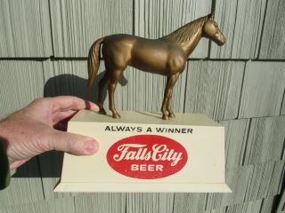 Vintage 1963 Falls City Beer Horse Bar Display Sign Louisville,  Ky.