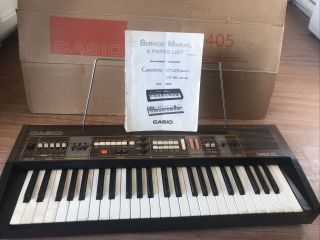 Vintage Analog Casiotone 405 Keyboard Great With Box