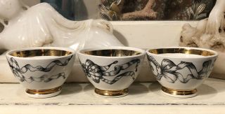 Set of 3 Vintage 1950’s Piero Fornasetti Milan Italy Snack or Appetizer Bowls 3