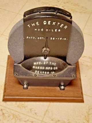 Miniature Black Hog Oiler " The Dexter " By Marsh Mfg.  Co,  Dexter,  Iowa