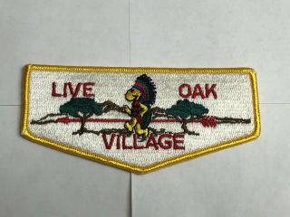 Numbered,  Rare & Very Boy Scout Oa 282 Achewon Nimat Live Oak Village Flap