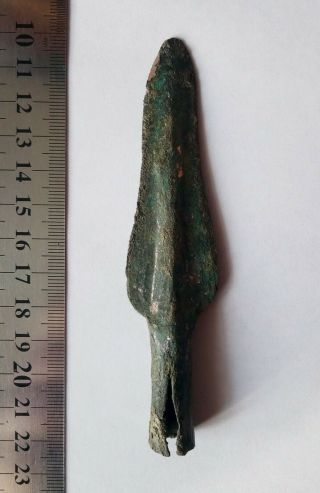 Scythian bronze spear (large arrowhead) 600 - 400 Cent.  B.  C. ,  rare type and shape. 2