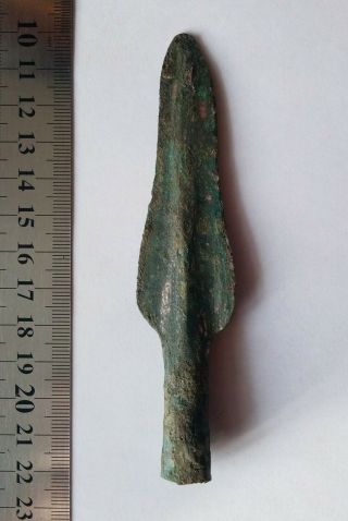 Scythian bronze spear (large arrowhead) 600 - 400 Cent.  B.  C. ,  rare type and shape. 3