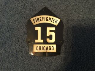 Chicago Fire Department Helmet Front Engine 15 Firefighter