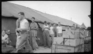 3 Negatives Not Photo Soldiers Wwii Camp Tents Food Line By Hyde Park Beer Boxes