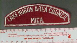 Boy Scout Lake Huron Area Council Rws Mi Full Strip 5258ii