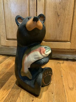 Big Sky Carvers Wood Bear With Fish