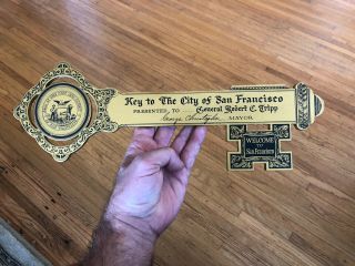Vintage 1950s Key To The City Of San Francisco General Robert C Tripp Ww2