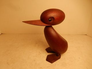 Large Vintage Mid Century Hans Bolling Orskov Denmark Style Era Teak Duck Figure