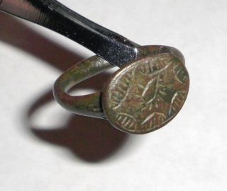 Ancient Byzantine Empire,  8th - 10th C.  Ad.  Bronze Ring