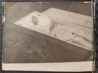 1940s Funeral Woman Cemetery Dead Coffin Post Mortem Mourning Vintage Photo Ussr