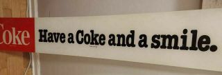 Vintage 1980’s Lucite Coca - Cola Have A Coke And A Smile Display Sign Very Rare