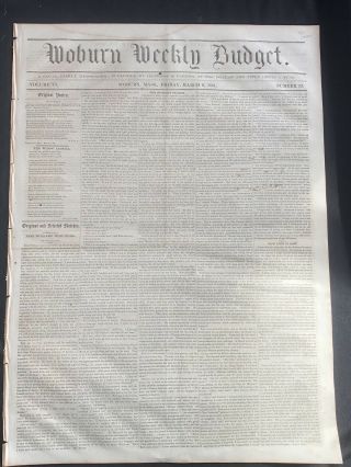 1860 Newspaper Republican Abraham Lincoln Elected President Civil War Slavery