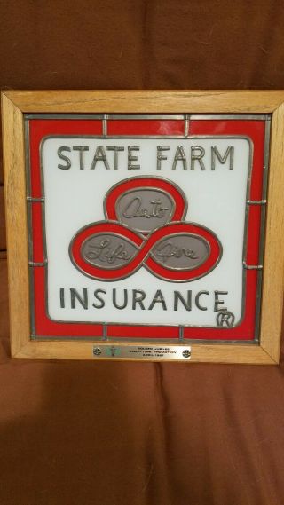 State Farm Fire And Casualty Company Sign - Stained Glass