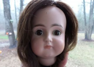 Antique Lovely Closed Mouth Mystery Kestner? French Market Bisque Doll Head
