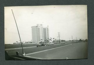 Unusual Vintage 1949 Photo Car Window View Of Miami Florida 424043