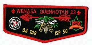 Boy Scout Oa 23 Wenasa Quenhotan Lodge 2015 Centennial Flap