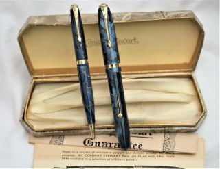 Vintage - Conway Stewart 84 Fountain Pen & 26 Pencil - C1955 - Box / Inst