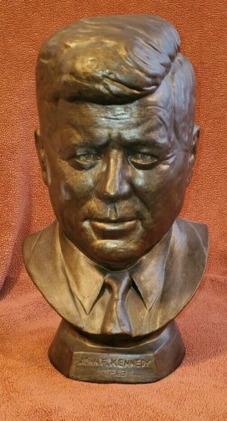 Vintage Eley Boy Ceramic John F Kennedy Jfk Bust Sculpture Statue.  Eley Boy Bust