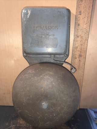 Vintage Edwards 55 Telephone School Fire Alarm Boxing Ringer/bell.