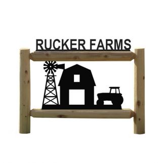 Personalized Farm Tractor Outdoor Sign