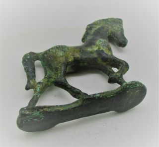CIRCA 100BC - 100AD ANCIENT CELTIC BRONZE LEAPING HORSE STATUETTE RARE 3