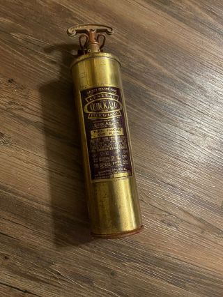 Antique General Quick Aid Fire Extinguisher W/ Bracket Car Boat Fire Fighter