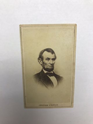 1860s President Abraham Lincoln Cdv Photograph With Internal Revenue Stamp