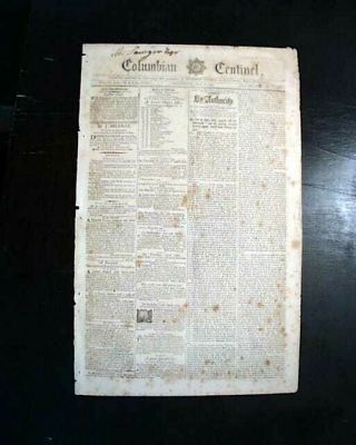 PRESIDENT GEORGE WASHINGTON Script Signed Act of Congress DUTIES 1795 Newspaper 3