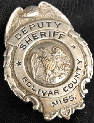 Early Bolívar County,  Mississippi Deputy Badge Late 1930’s - 1940’s