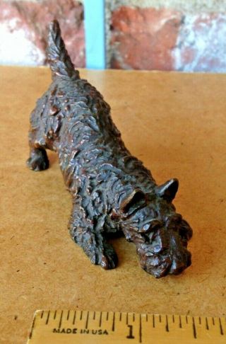 Vintage Gorham Company M.  KIRMSE Scottish Terrier Dog At Play Sculpture 2