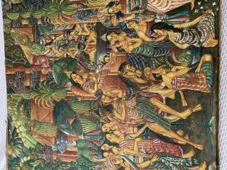 VTG UBUD Indonesia Balinese Painting by Bali Artist Signed Ethinic 3