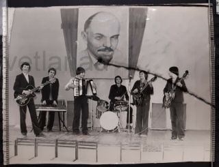 School Music Band V Lenin Musicians Handsome Young Boys Teens Ussr Vintage Photo
