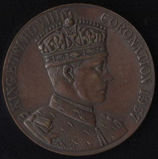 Scarce 1937 Coronation Of King Edward Viii 36mm Bronze Medal,  Cashmore & Co