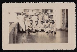 Antique Vintage Photograph Group Of Men In Uniforms & Aprons - Cooks? Chefs?