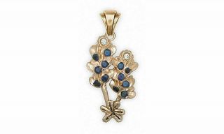 Bluebonnet Pendant Jewelry 14k Gold Handmade Texas Wildflower Pendant Bbd - Pg