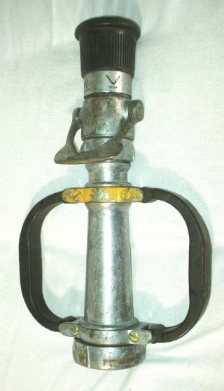 Vintage Akron Brass Imperial Fire Dept Firefighting Hose Nozzle W/handles