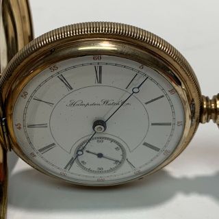 Vintage Hampden Dueber Special Gold Filled Pocket Watch Wound Tight - Parts Only
