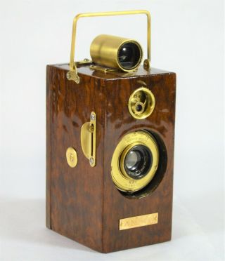 Box Camera Vintage Ansco Memo 1927 Type 93 Yrs Vintage Custom Imbuya Wood Veneer