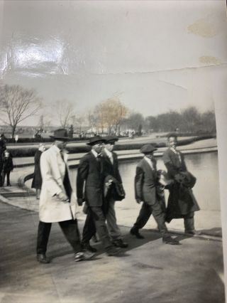 Vintage Photo African American Men Boys Walking In Washington Dc