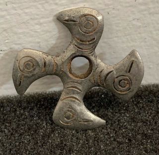 Rare - Ancient Roman Silver Fibula Brooch With Outpin Circa 200 - 300 Ad 42mm