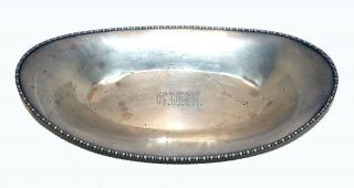 Vintage Us Sterling Silver Oval Tray By Meriden Britannia Co.  (thb)