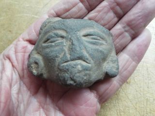 Rare Pre Columbian / Aztec Male Figural Head