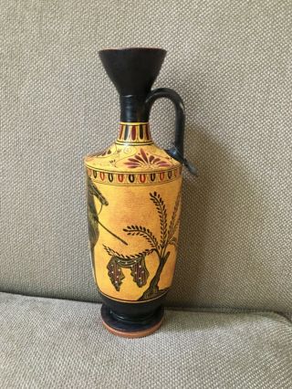 Vintage Greek Ceramic Vase Hand Made In Greece 480 B.  C.  Vase