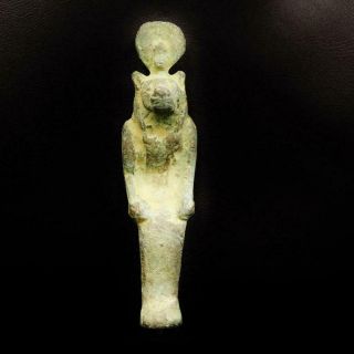 Rare Antique Egyptian Ancient Sekhmet Bronze Statue Figure.  Goddess Of Healing