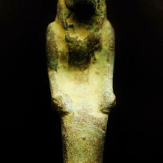 Rare Antique Egyptian Ancient Sekhmet Bronze Statue Figure.  Goddess of Healing 3