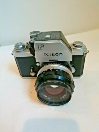 Vintage Nikon F Photomic With Nikkor S,  C Auto 1:1.  4 50mm Lens
