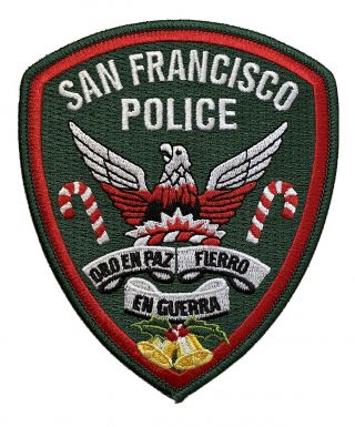 2020 San Francisco Police Department Holiday Christmas Patch Shop With A Cop