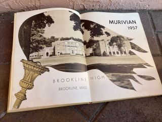 1957 Brookline High School Yearbook - The Murivian - Mass RARE 2